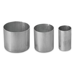 Country Lane Candle Molds - Set of 3 Round Metal Molds in graduated diameters