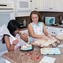 Ultimate Baking Set - 2 children decorating Llama Love cookies