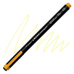 Tombow Mono Drawing Pen - Yellow, swatch and pen