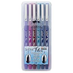 Marvy Uchida LePen Flex Marker - Set of 6, Jewel