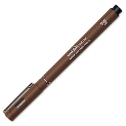 Uni Pin Fine Liner Pen - 0.5 mm, Sepia, cap on