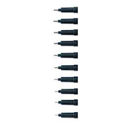 Edding 1880 Drawliner Pen - Black, Set of 10 (close-up of nibs)