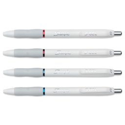 Sharpie White Fashion S-Gel Pens - Bold Jewel, Set of 4. tip retracted