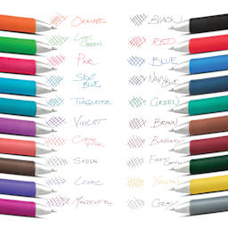 Pentel EnerGel RTX Gel Pens, color swatches
