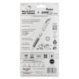 Pentel EnerGel RTX Gel Pens - Hello Kitty, Secondary, Set of 5, 0.7 mm, back of packaging
