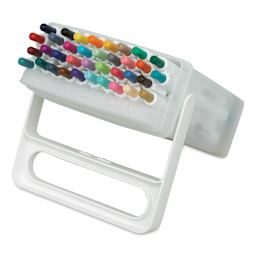 Zebra ClickArt Retractable Markers - Set of 36 (with top off, using handle for as a stand)