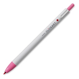 Zebra ClickArt Retractable Marker - Pink