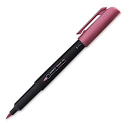 Zebra Metallic Brush Pen - Pink - with a cap off