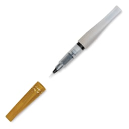 Zig Wink of Stella Brush II Pen - Gold (with cap off)