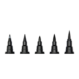 Kuretake Bimoji Fude Pens - Set of 5, close up of nibs