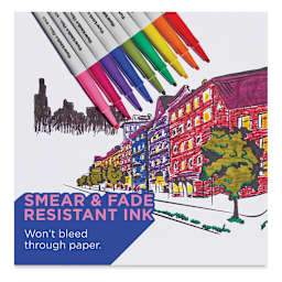 Paper Mate Flair Bold Pens with an uband landscape drawing