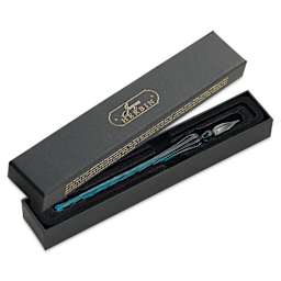 Herbin Round Glass Dip Pen - Emerald in gift box