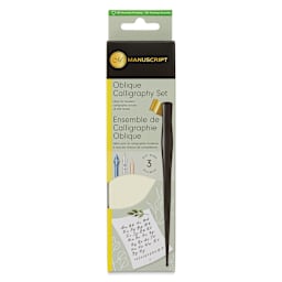 Manuscript Modern Calligraphy Oblique Pen Set - Black, front of packaging
