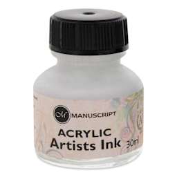 Manuscript Acrylic Artist's Ink - White, 30 ml