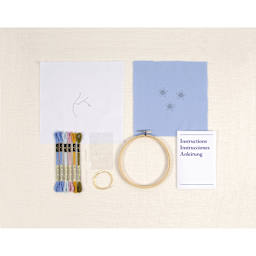 DMC 3D Embroidery Kit - Forget-Me-Not contents
