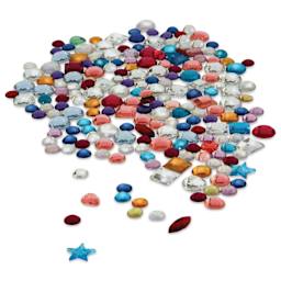 Hygloss Acrylic Gemstones - Assorted, 3 oz, Jar, out of jar