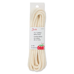Dritz Cotton Bolo Cord - Cream, 3/16" x 6 yds in packaging