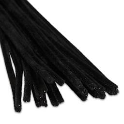 Cousin DIY Chenille Stems - Black close up to show texture