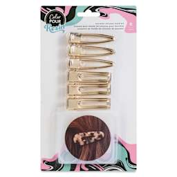 American Crafts Color Pour Resin Barrette Mold Kit front of packaging