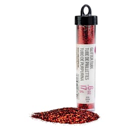Cousin DIY Glitter - Metallic Red, .6 oz Tube and contents