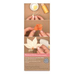 Lia Griffith Crepe Paper Flower Kit - Daffodil, 18 Pieces showing process of completing floral project