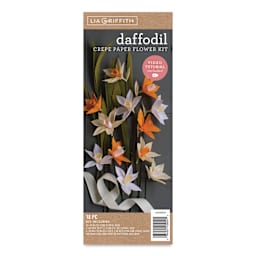 Lia Griffith Crepe Paper Flower Kit - Daffodil, 18 Pieces front of packaging