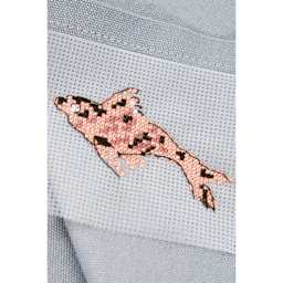 DMC Soluble Canvas - White, 8" x 8-1/2", Pkg of 14, koi design on canvas