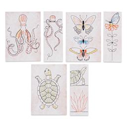 DMC Embroidery Card Kit - Animals showing completed projects