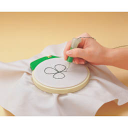 Clover Embroidery Hoop - Large, 7" holding fabric for embroidery