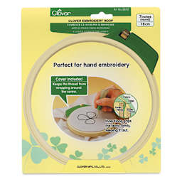 Clover Embroidery Hoop - Large, 7" front of packaging