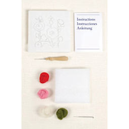 DMC Felting Kit - Hollyhocks contents
