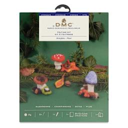 DMC Felting Kit - Mushrooms front of packaging