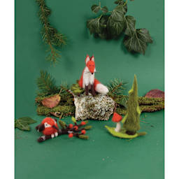 DMC Felting Kit - Woodland showing completed projects