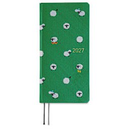 Hobonichi Techo 2027 Weeks Bow & Tie Collection Planners - 3.7" x 7.4", Sheep, front