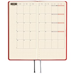 Hobonichi Techo 2027 Weeks Planners - 3.7" x 7.4", Poppy Red