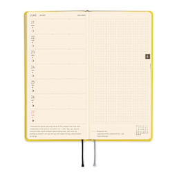 Hobonichi Techo 2027 Weeks Mega Planners - 3.7" x 7.4", Canaria Yellow, weekly and grid pages