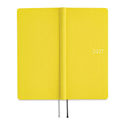 Hobonichi Techo 2027 Weeks Planners - 3.7" x 7.4", Canaria Yellow, front and back cover