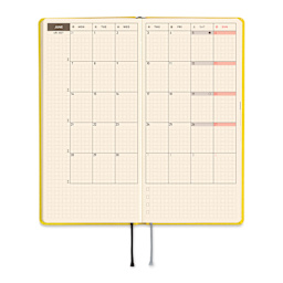 Hobonichi Techo 2027 Weeks Planners - 3.7" x 7.4", Canaria Yellow, monthly pages