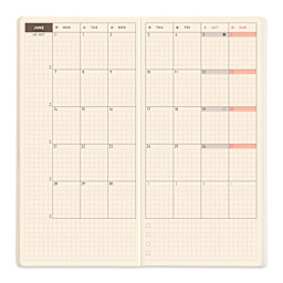 Hobonichi Techo 2027 Weeks Mega Planners - Mandarin, monthly pages