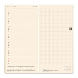 Hobonichi Techo 2027 Weeks Mega Planners - Mandarin, weekly schedule
