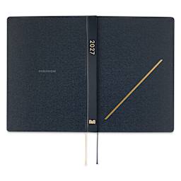 Hobonichi Techo HON 2027 Planners - A5, Slash Navy, front and back cover