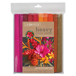 Lia Griffith Crepe Paper - Heavy, Tropical Garden, Set of 10 Rolls front of packaging