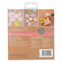 Lia Griffith Frosted Paper Blooms - Ranunculus, 6" x 6.5", 21 Sheets back of packaging