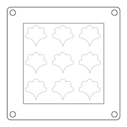 Sizzix Print & Pattern Mini Layered Stencils - Daisy showing layer one