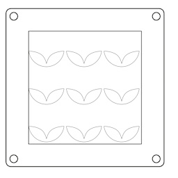 Sizzix Print & Pattern Mini Layered Stencils - Daisy showing layer three