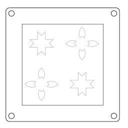 Sizzix Print & Pattern Mini Layered Stencils - Patchwork Tile showing layer one