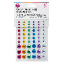 Cousin DIY Adhesive Rhinestones - Pkg of 60, Rainbow front of packaging