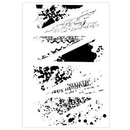 Sizzix Build-a-Burst Stamp and Framelit Set - Set of 14, Artsy Lace Mix showing included stamp patterns