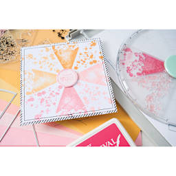 Sizzix Build-a-Burst Stamp and Framelit Set - Set of 11, Painterly completed project