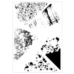 Sizzix Build-a-Burst Stamp and Framelit Set - Set of 11, Painterly showing stamp patterns